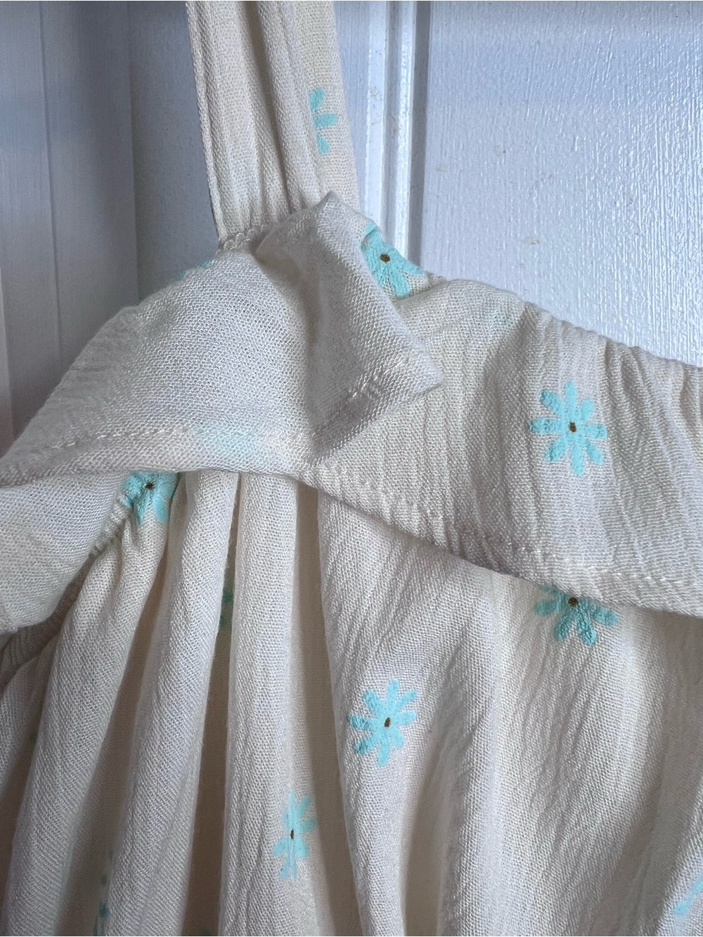 TORRID Cream Smocked Waist Midi Dress Delicate Blue Floral Print. Size 3. - Picture 13 of 16